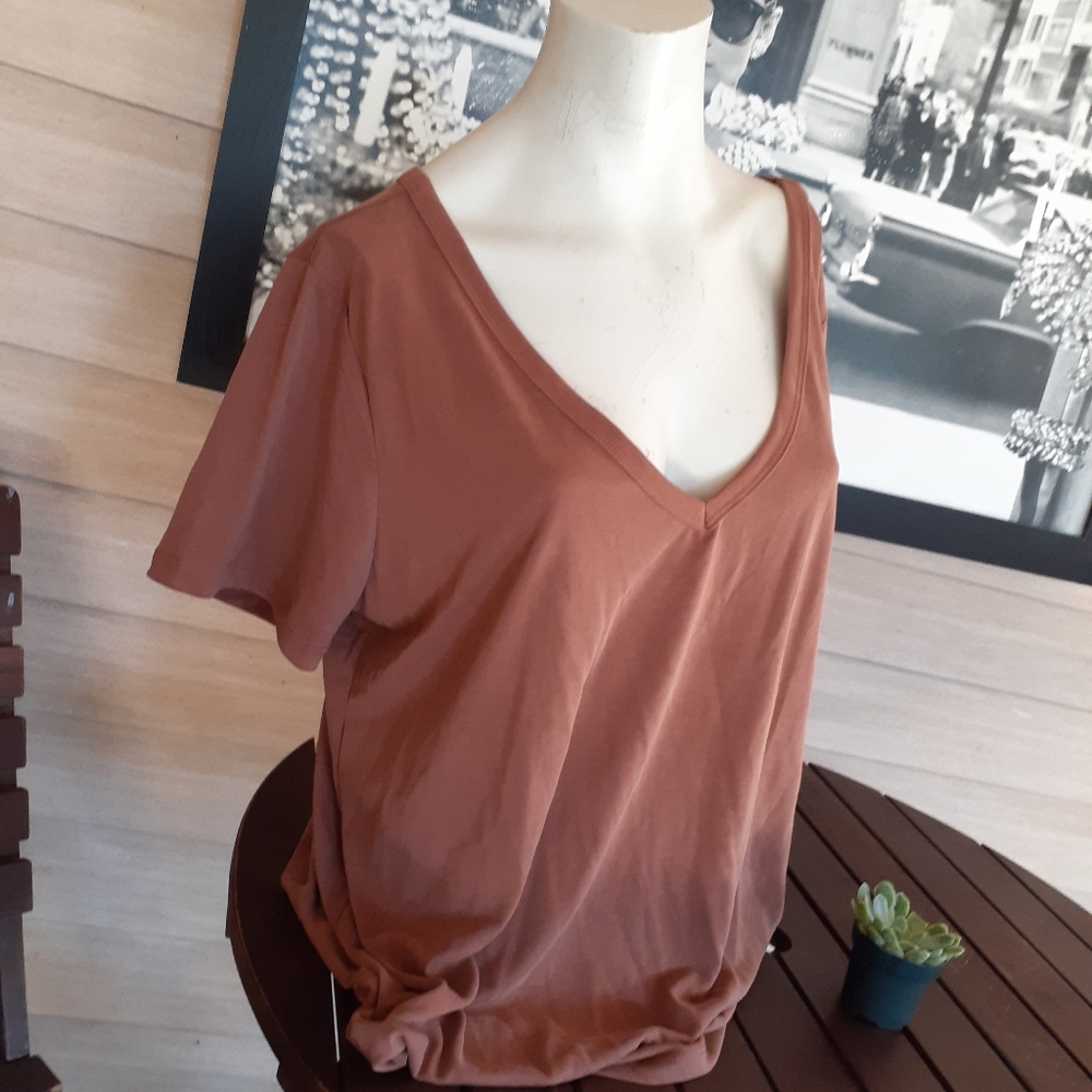 A New Day Brown Top Size XXL - Picture 3 of 5